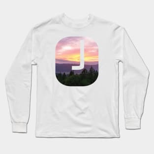 Initial J Sunset Photograph Long Sleeve T-Shirt